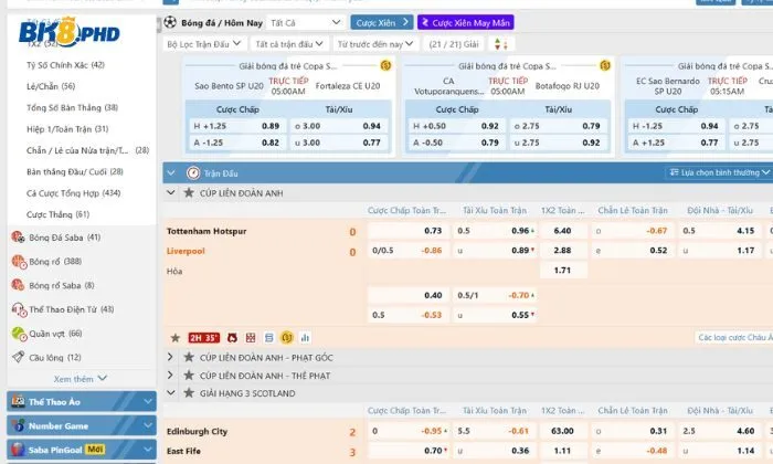 saba sports bk8 Ưu điểm thu hút người chơi của sảnh Saba Sports BK8